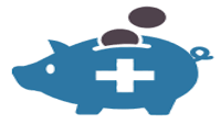 Piggy bank icon representing financial savings through HSA insurance plans